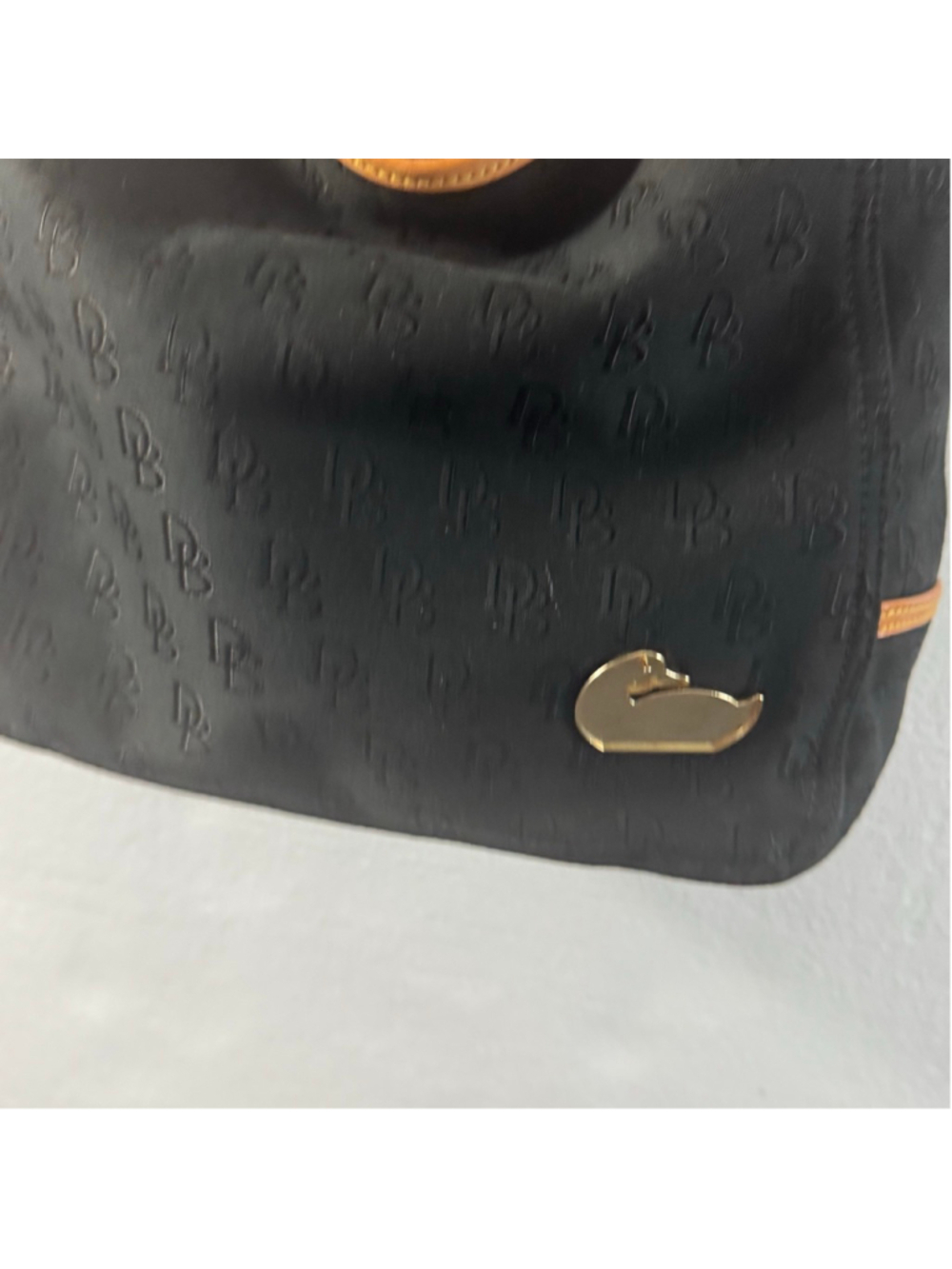 Dooney & Bourke Black Tan Monogram Hobo Bag One Size - Picture 2 of 12